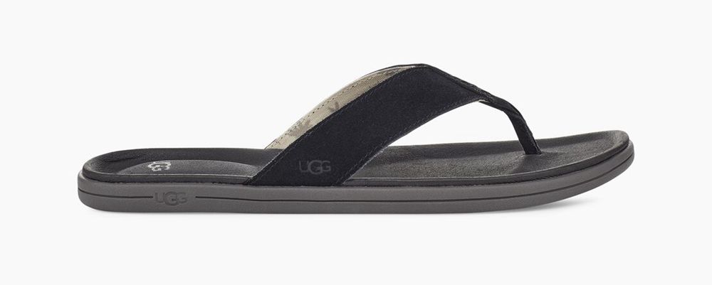 Ugg Brookside Flip - Mens Sandals - Black - NZ (0624FEVUY)